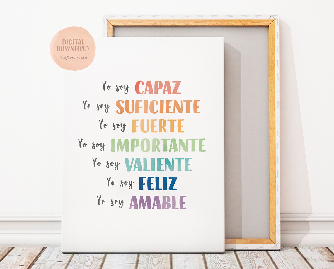 Kids Positive Affirmation Wall Art, Motivational Poster - Image 2