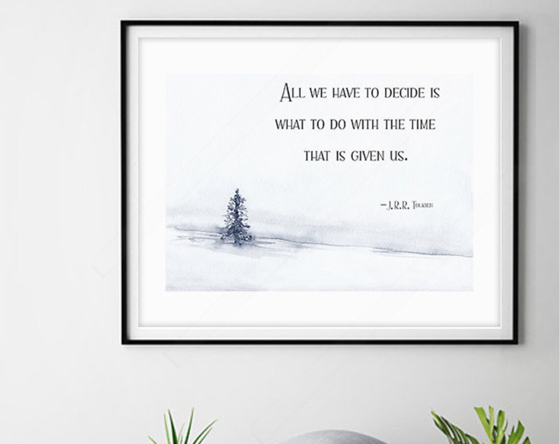 J.R.R. Tolkien Quote Watercolor Inspirational Art Print - Image 2