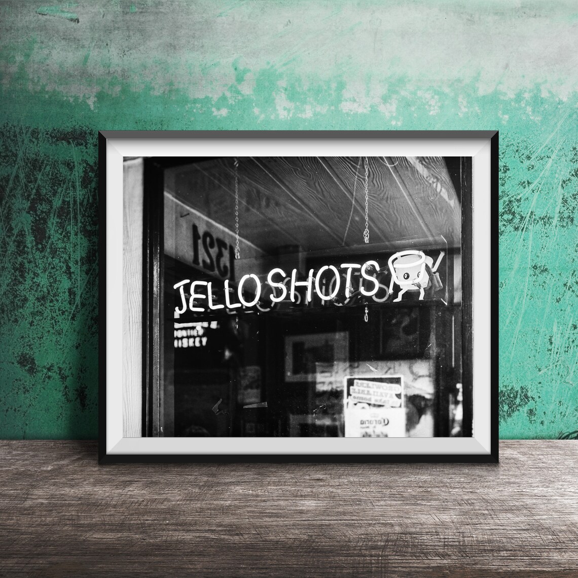 Jello Shots Kitchen Bar Sign Retro Neon Art Print - Image 2