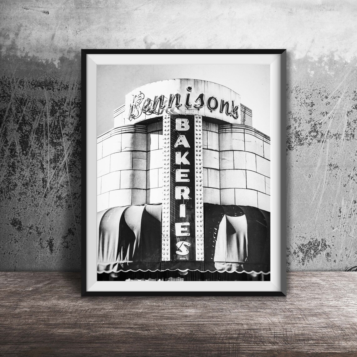 Bennison's Bakeries Art Deco Building Sign Red Awning Photo Poster - Image 2