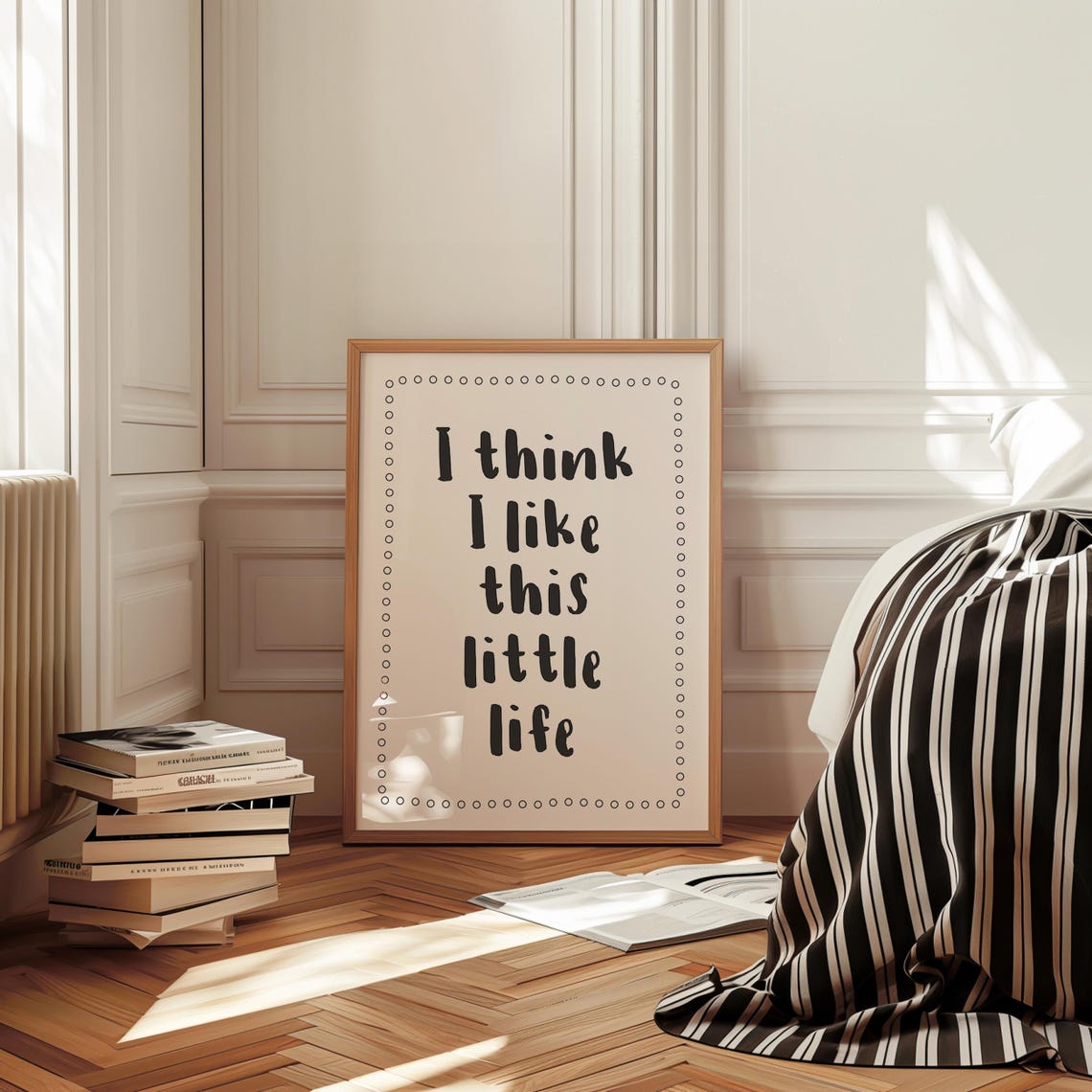 I Think I Like This Little Life Cozy Handwritten Quote Poster