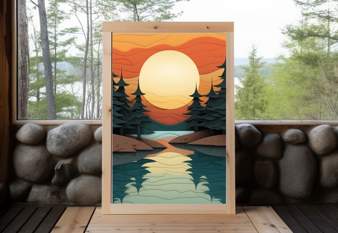 Lake Superior Vintage Minnesota Travel Poster - Image 5