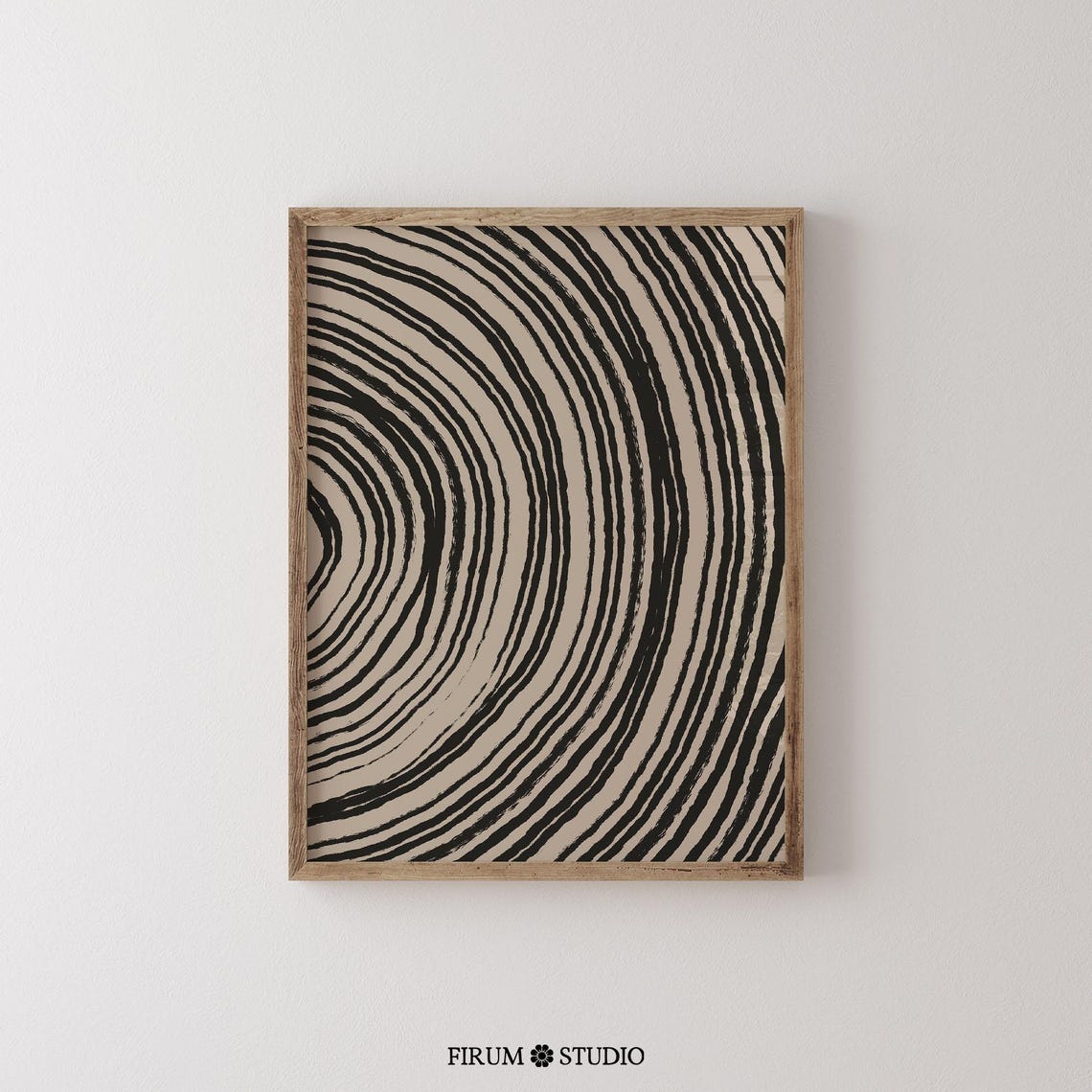 Black Brushstroke Arcs Abstract Minimalist Line Modern Poster - Image 2