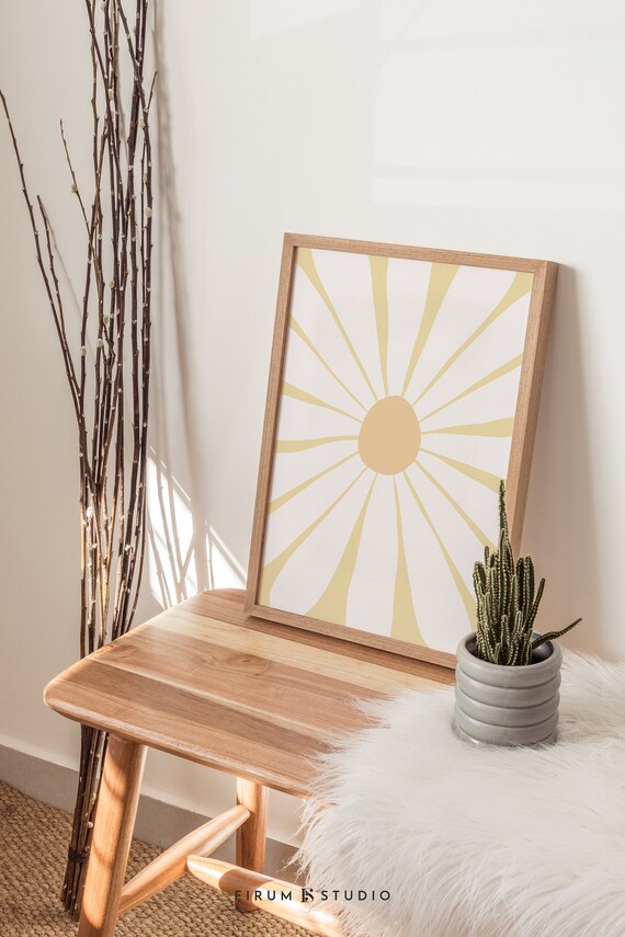Light Yellow Daisy Boho Nursery Art Print