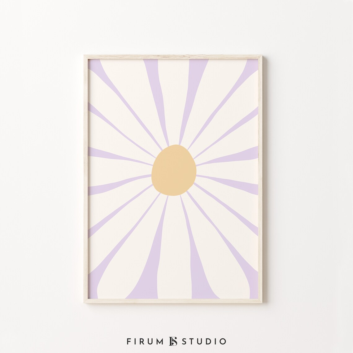 Daisy Boho Art Print, Danish Pastel Floral