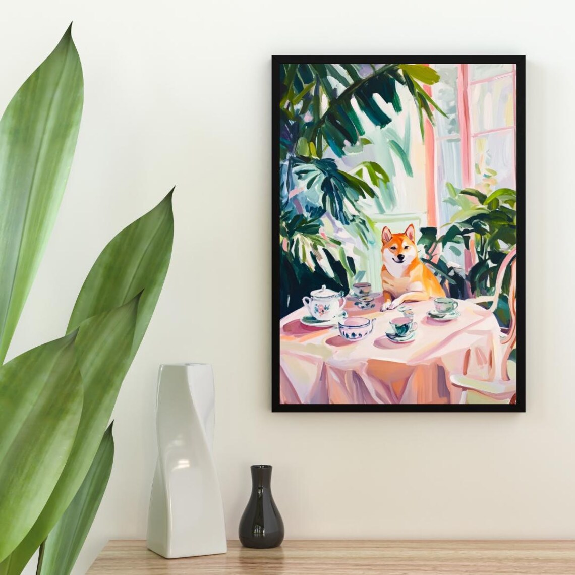 Retro Shiba Inu Oil-Painting Style Poster - Image 2