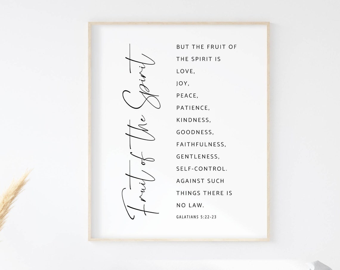 Fruit Of The Spirit Galatians 5:22 Art Print - Image 2