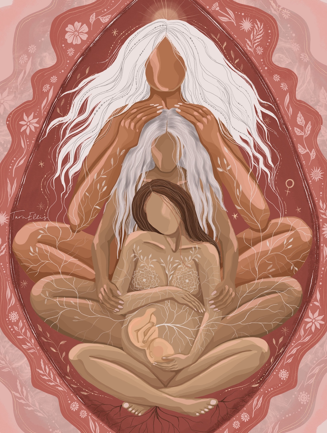 Ancestral Healing Spiritual Birth Art Print - Image 2