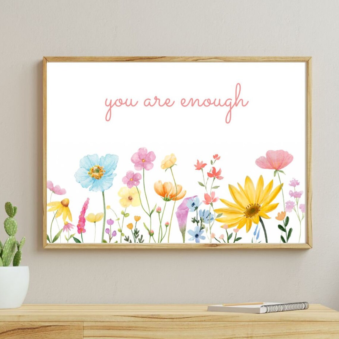 You Are Enough Sign Affirmation Art Print