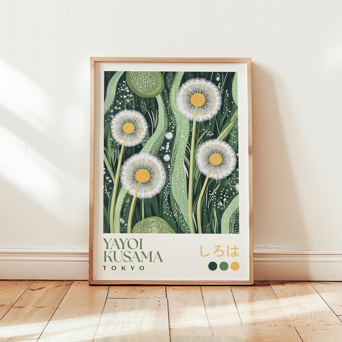 Yayoi Kusama Inspired Dandelion Poster Print