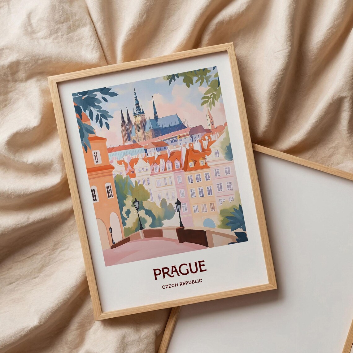 Prague Czech Republic St Vitus Cathedral Charles Bridge Poster - Image 3