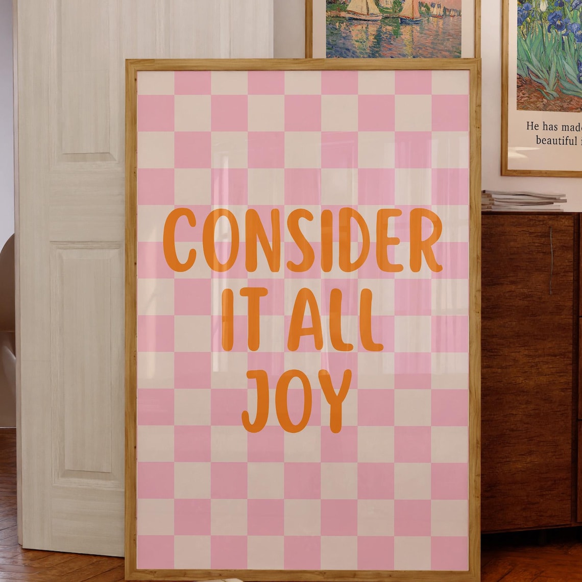 Retro Christian Scripture Wall Art Poster Print