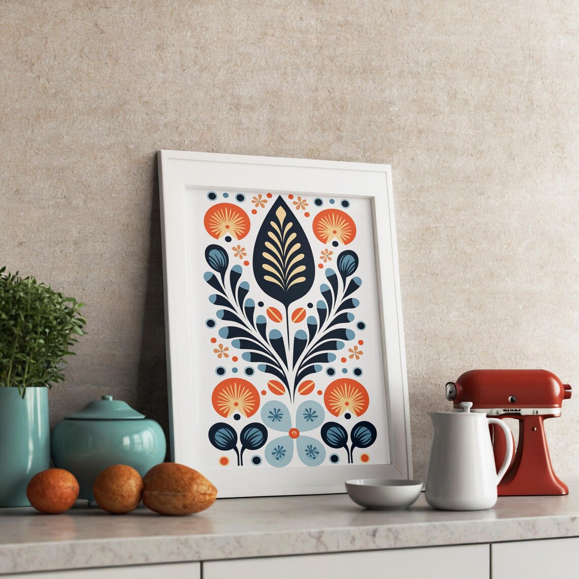 Scandinavian Symmetry - Modern Geometric Print - Image 3