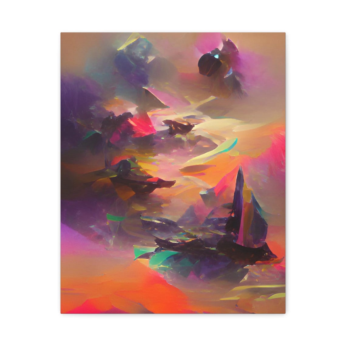Dreamy Pastel Pink Purple Abstract Blurred Color Wash Wall Art