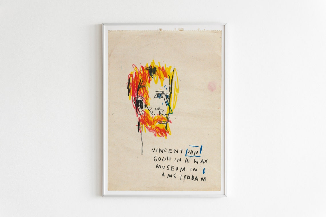 Vincent Van Gogh Wax Museum Amsterdam Crayon Portrait Pop Art Poster