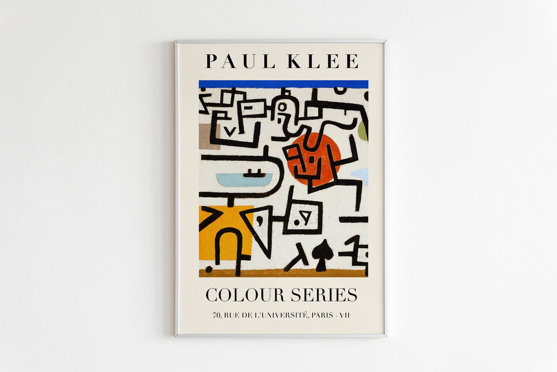 Paul Klee Abstract Composition Colour Series Exhibition Print