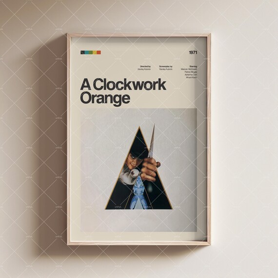 A Clockwork Orange 1971 Kubrick Dystopian Classic Movie Poster
