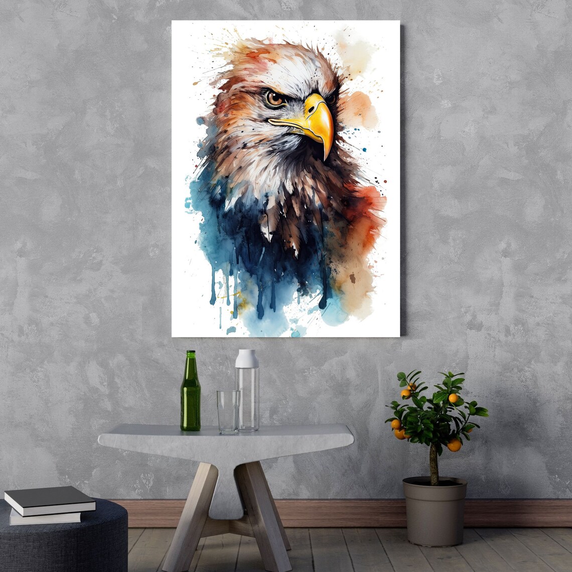 Eagle Watercolor - Modern Bird Decor, Art Print - Image 3