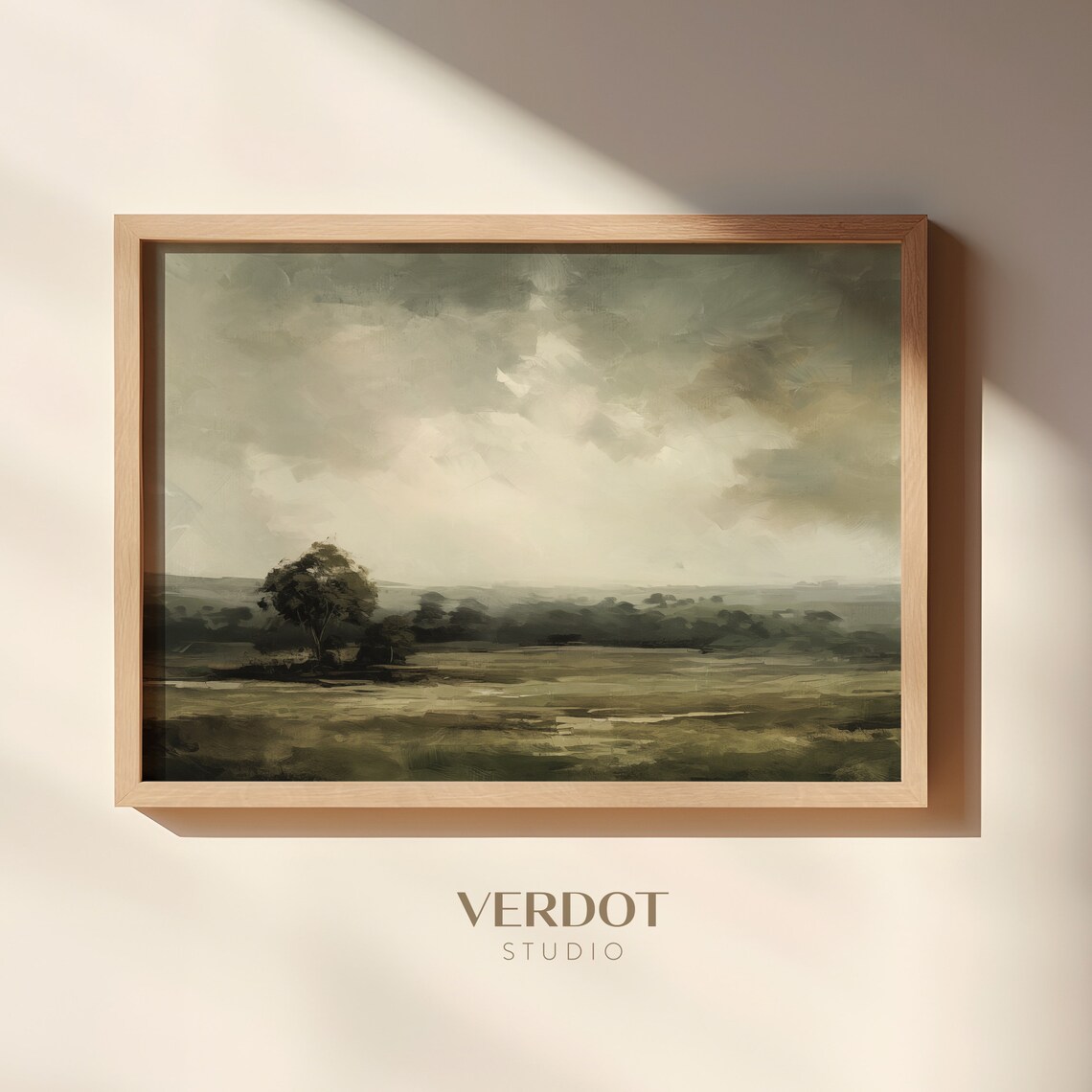 Moody Dark Landscape Painting, Victorian Country Scenery - Image 3