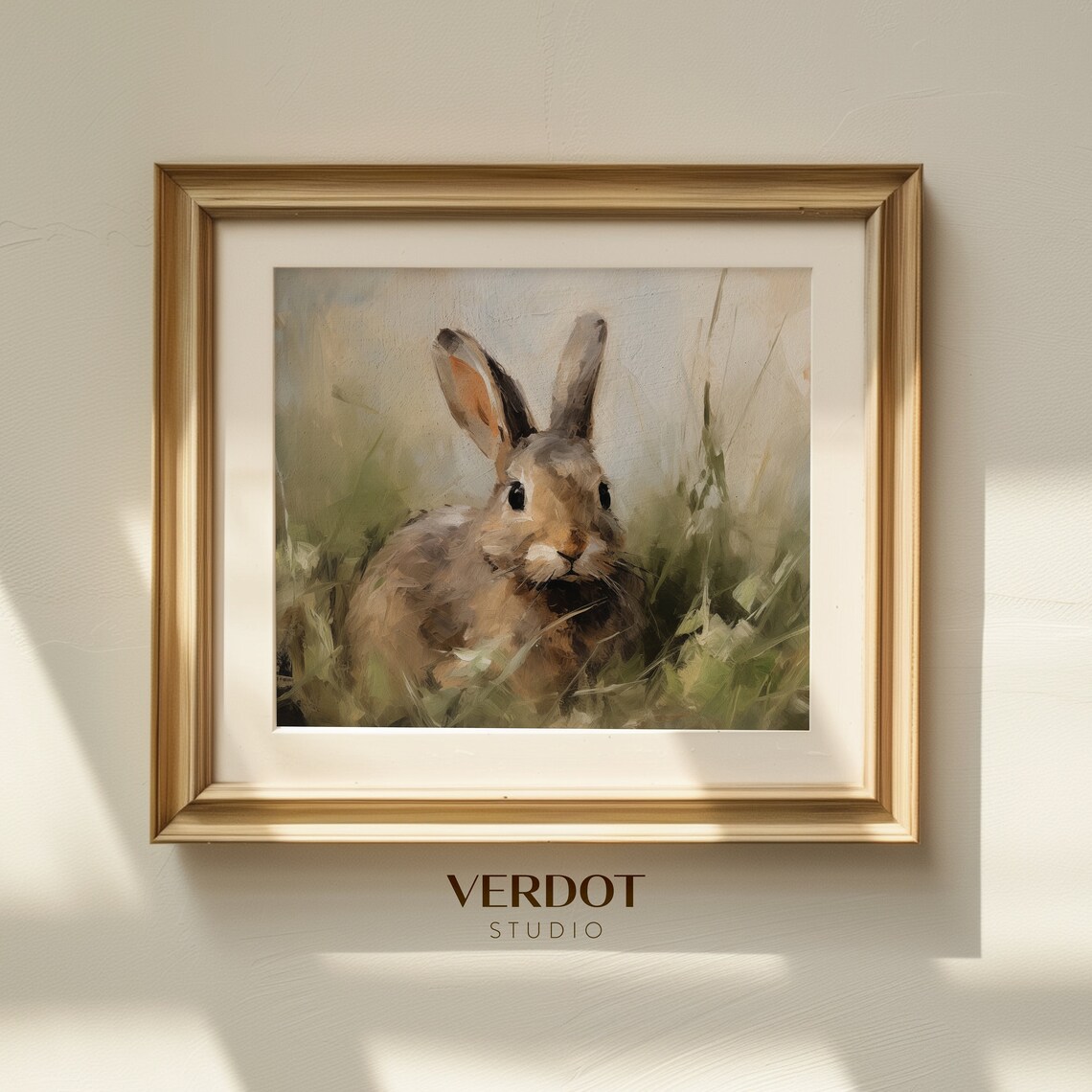 Vintage Easter Bunny Poster Print, Rustic Decor - Image 3