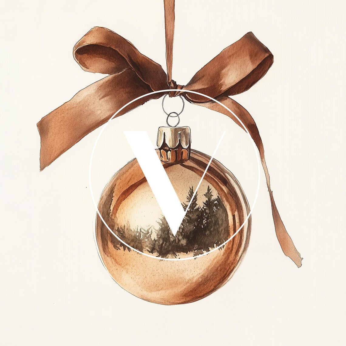 Vintage Christmas Ornament Art Print, Holiday Decor - Image 2