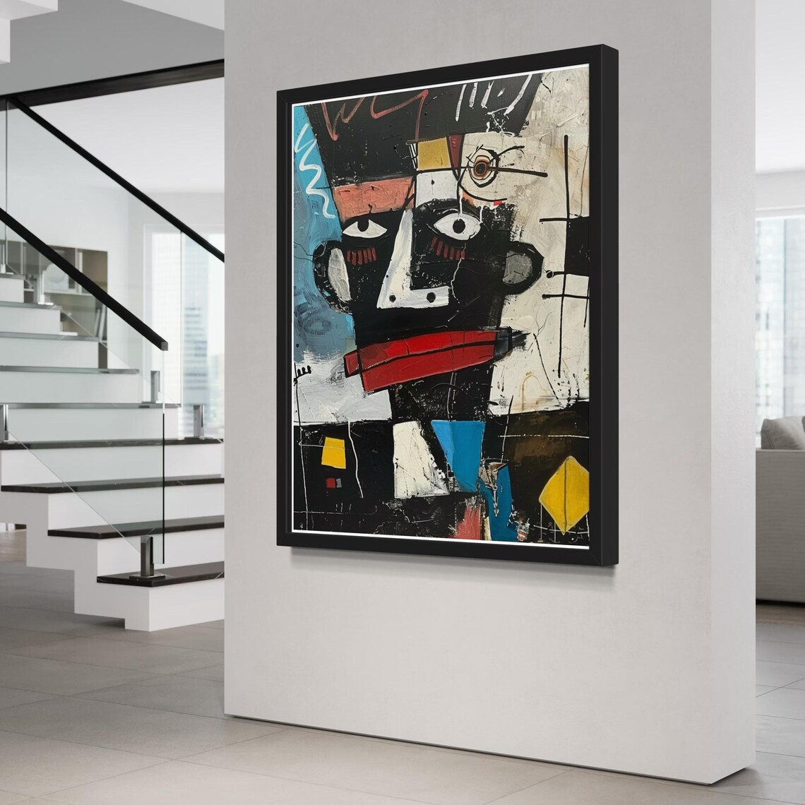 Modern Black Man Art Print, Abstract Figure Art - Image 7