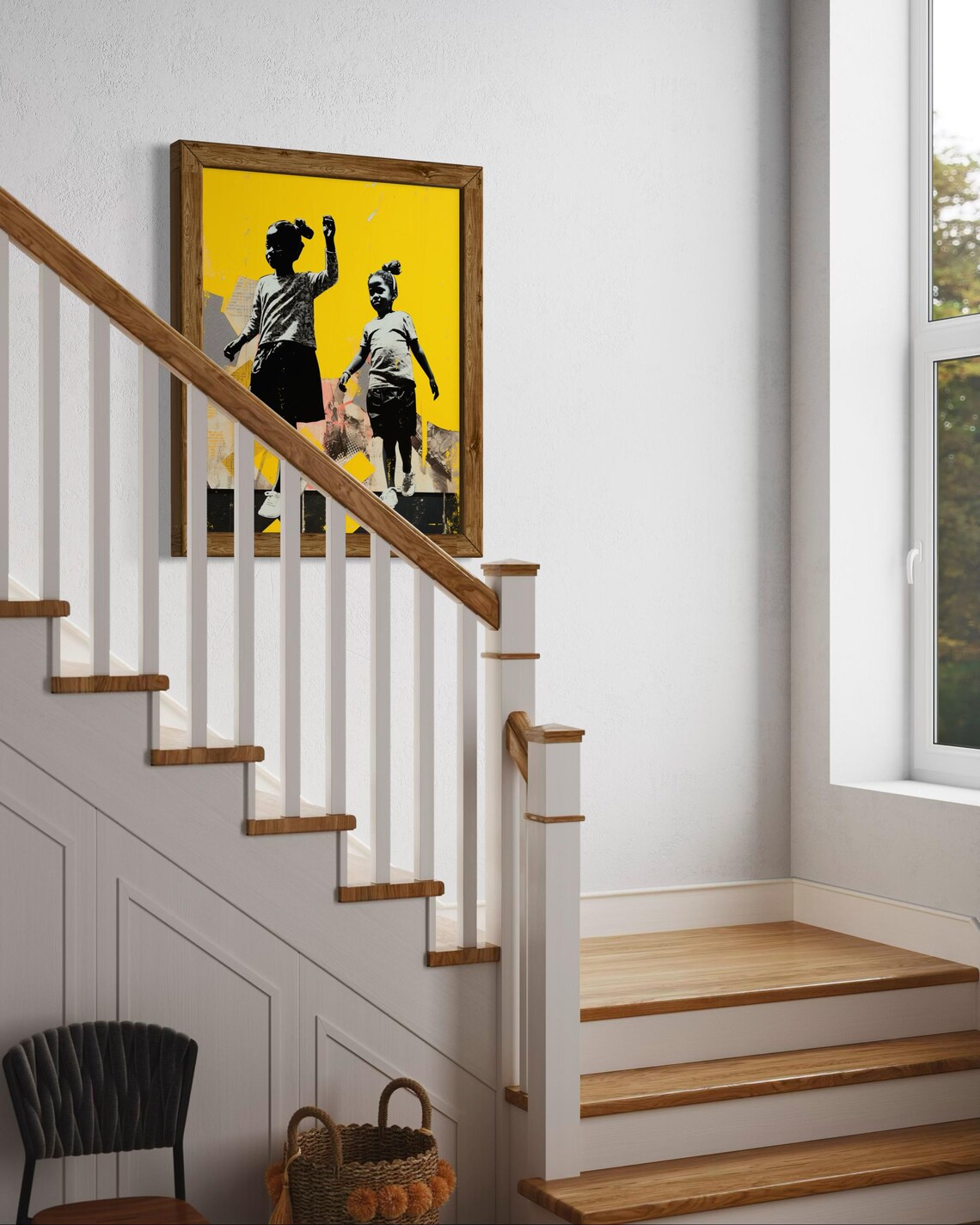 Sisterhood Black Girl Silhouette Art, Modern Nursery - Image 3