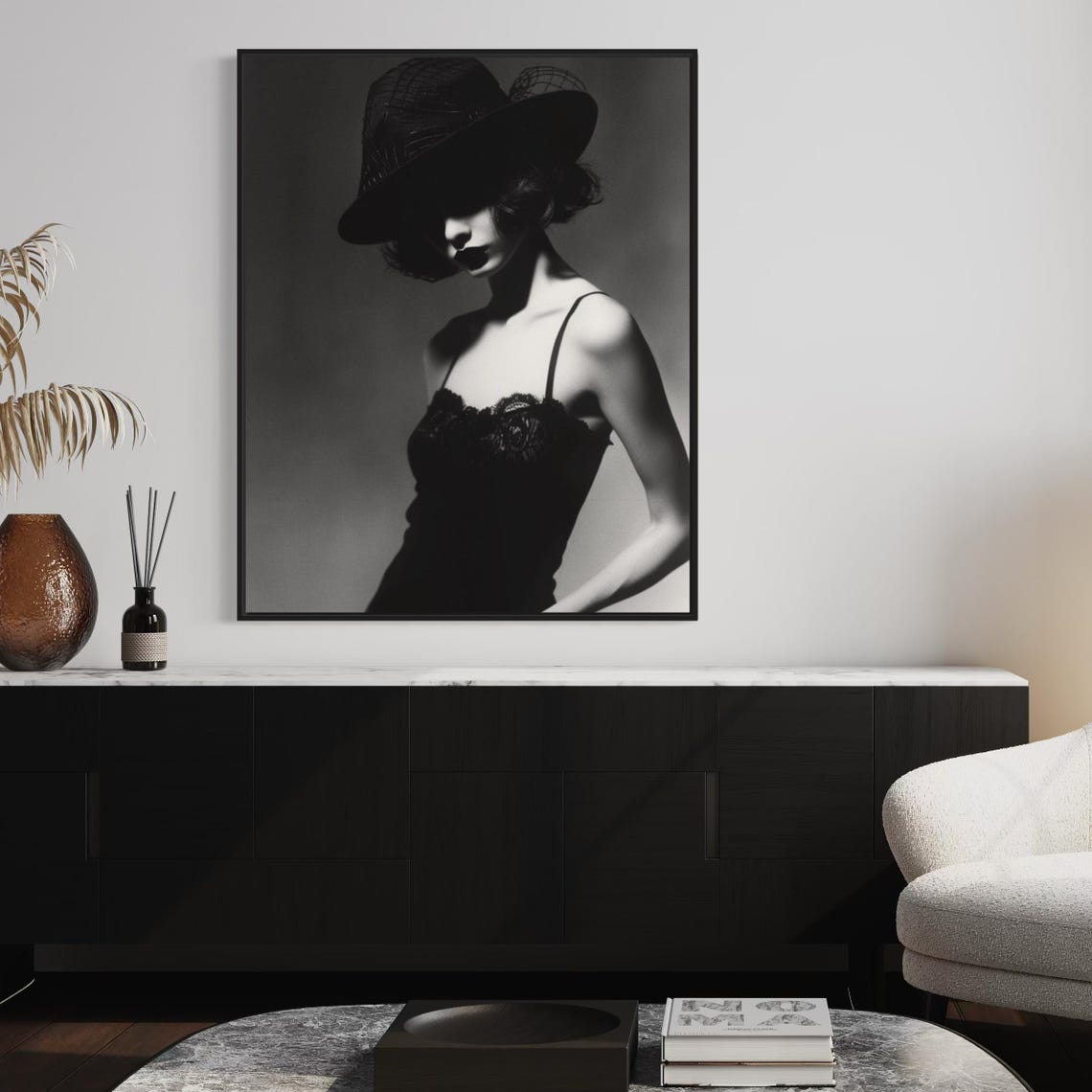 Vintage Fashion Photo Wall Art Black And White Print Lipstick Wall Art Old Hollywood Art Feminist Poster Fashion Wall Decor - Image 3