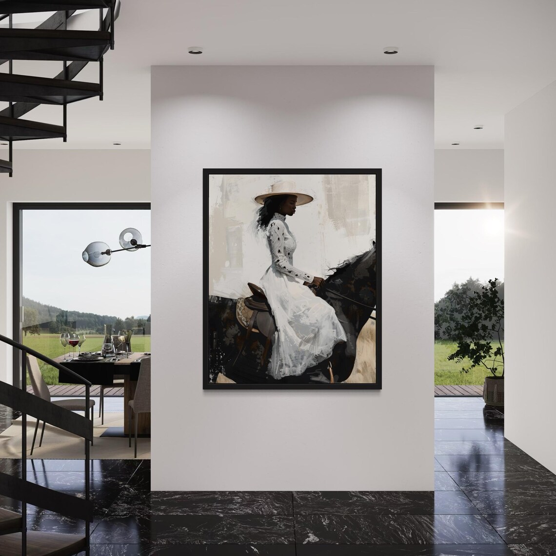 Black Girl On Horse, Modern Black Art Print - Image 5