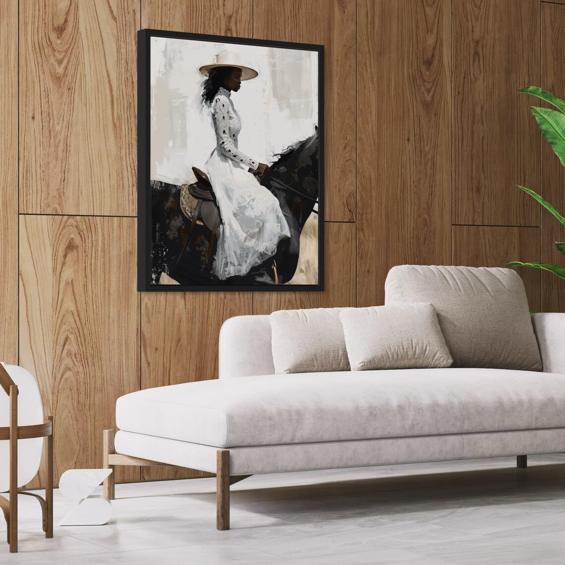 Black Girl On Horse, Modern Black Art Print - Image 4