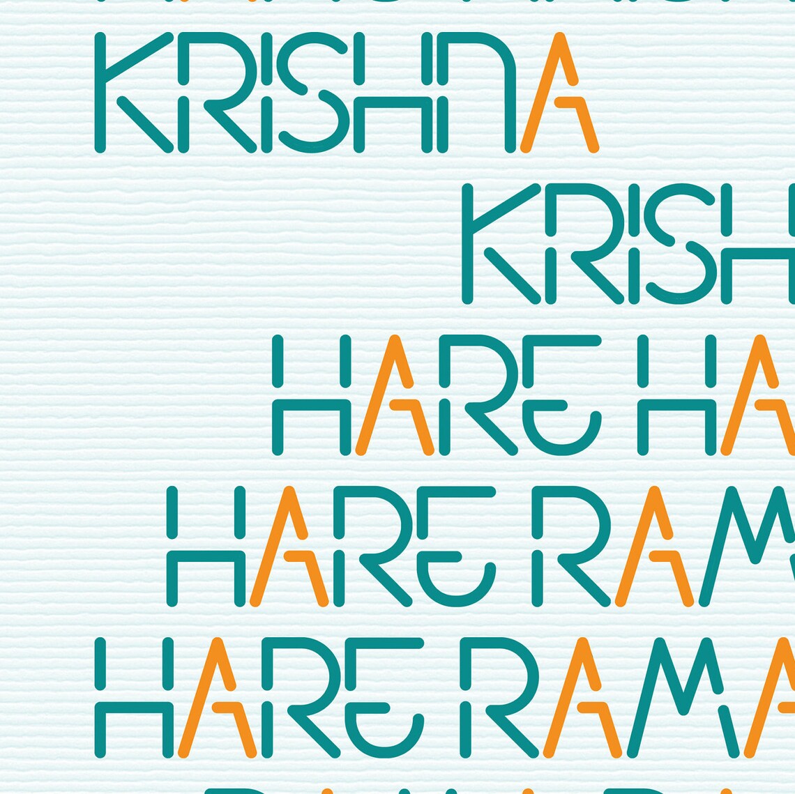 Indian Hindu Desi Hare Krishna Mantra Art Print - Image 2