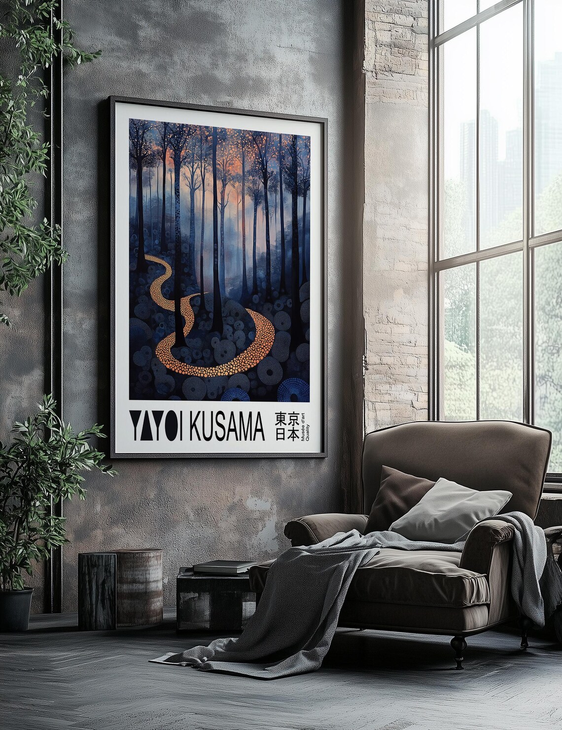Yayoi Kusama Exhibition, Japanese Landscape Poster - Image 2