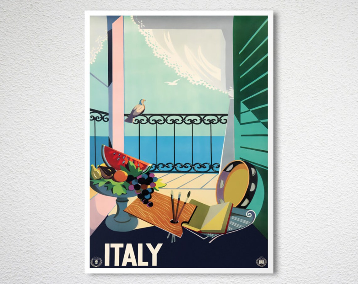 Italy Vintage Travel Poster, European Wall Decor - Image 2
