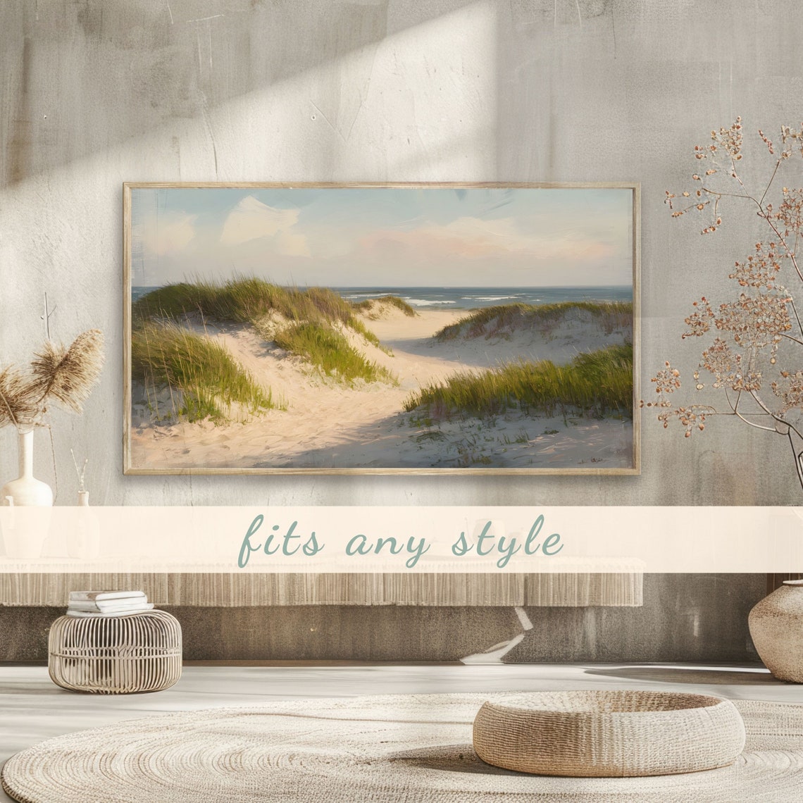 Coastal Dunes Tv Art Summer Tv Art Frame Tv Art Ocean Tv Art Beach Tv Art Coastal Decor Vintage Summer Sand Dunes Tv Art - Image 3