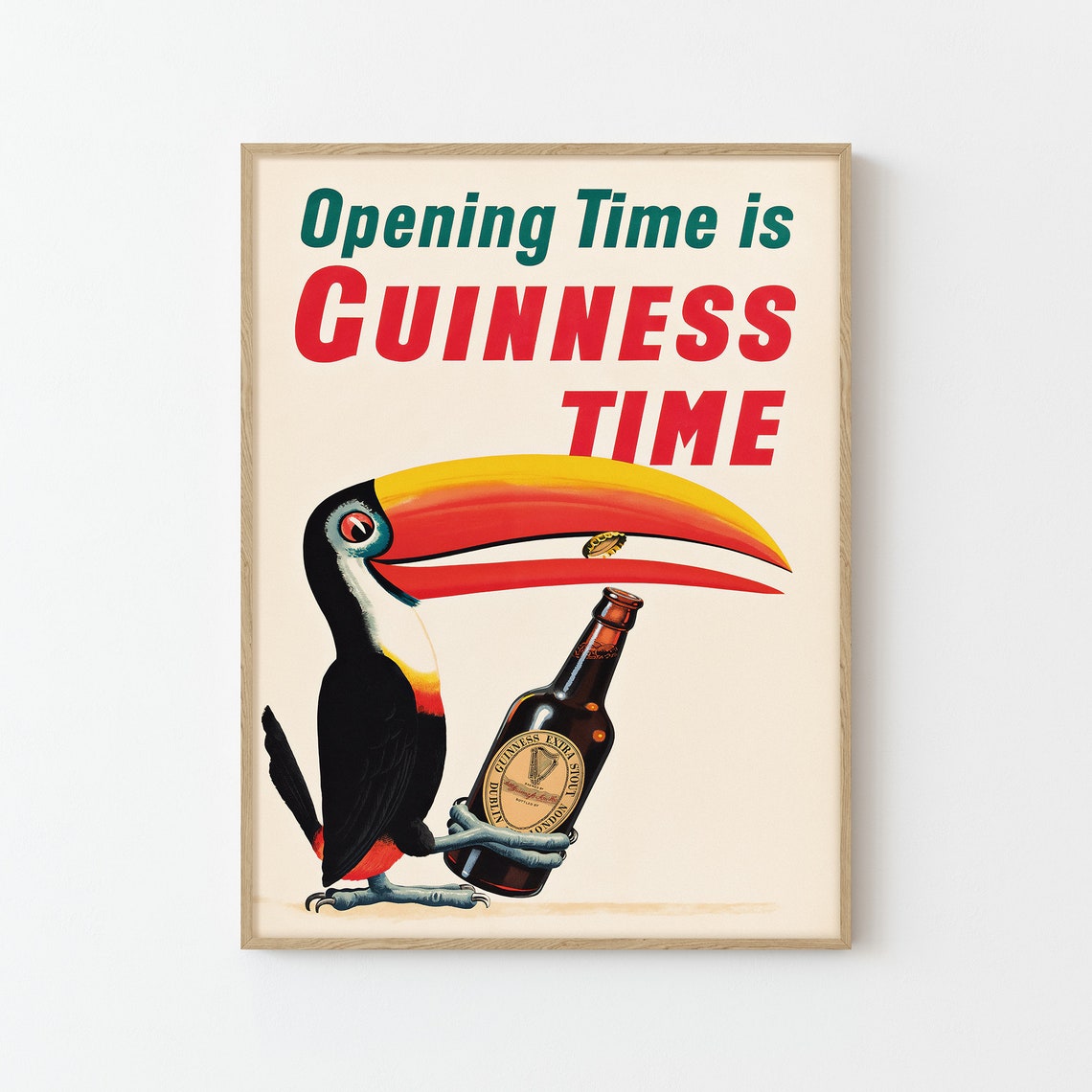 Guinness Vintage Ad Poster, Home Decor
