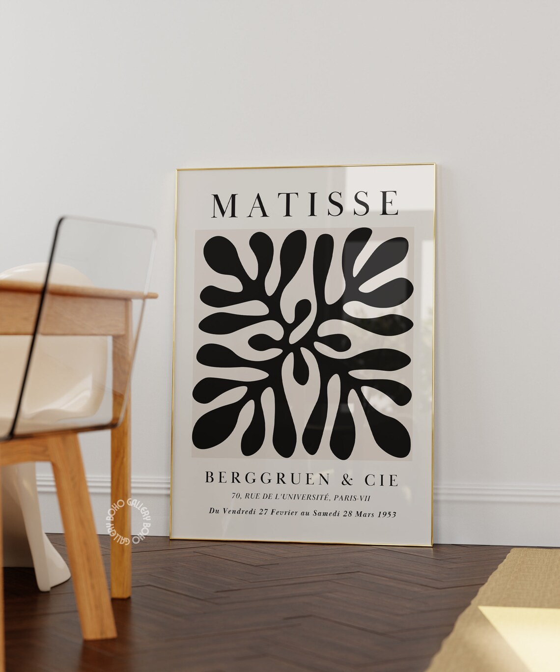 Henri Matisse Black Coral Burst 1953 Exhibition Gallery Poster - Image 3