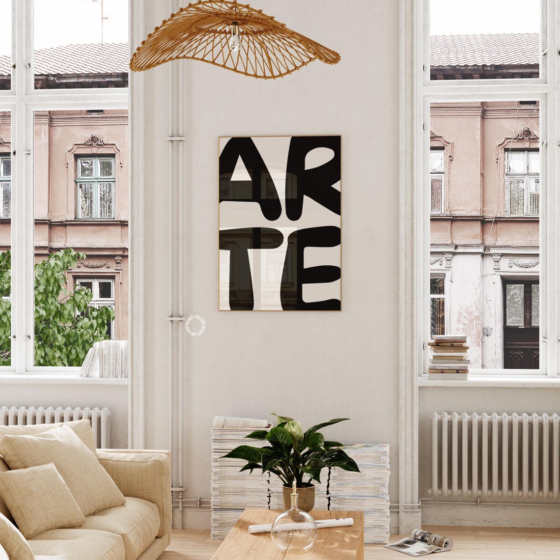 Arte Black Bold Typography Minimal Modern Gallery Wall Poster - Image 2