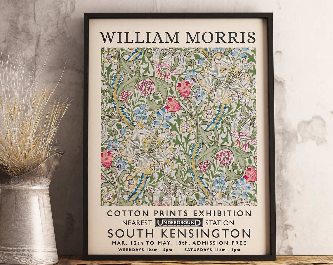 William Morris Vintage Textiles Art Print - Image 4
