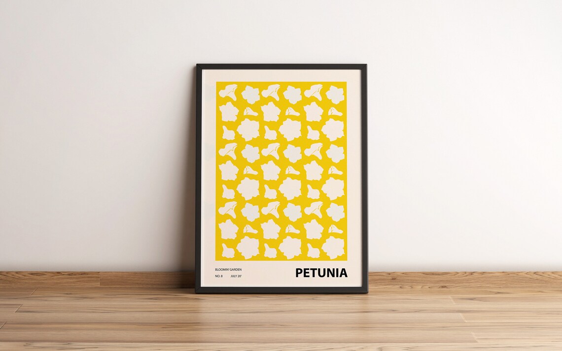 Petunia Abstract Botanical Art Print, Eclectic Decor - Image 2