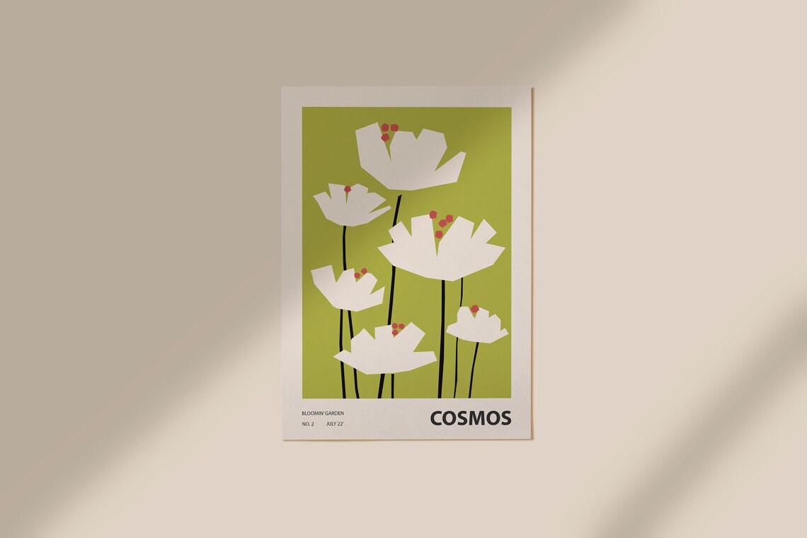 Colorful Flower Illustration Print, Abstract Botanical Decor - Image 4