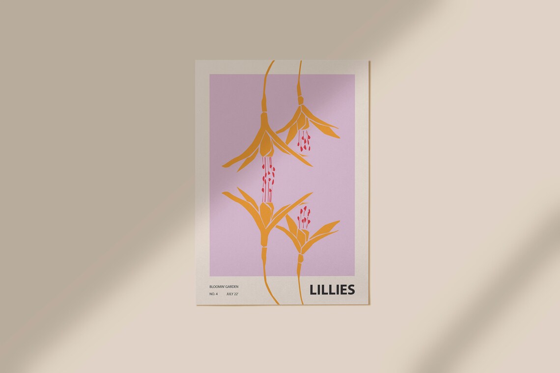 Colorful Flower Illustration Print, Abstract Botanical - Image 3