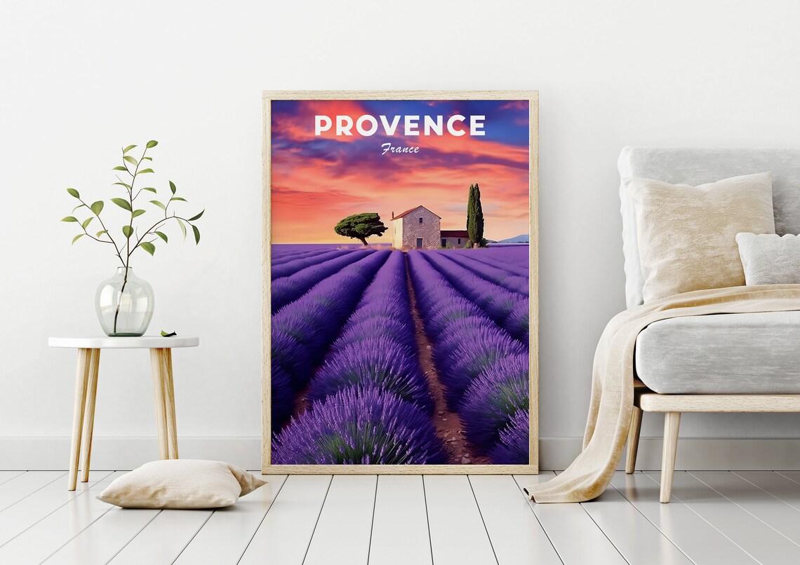 Provence France Travel Poster, Lavender Fields - Image 2