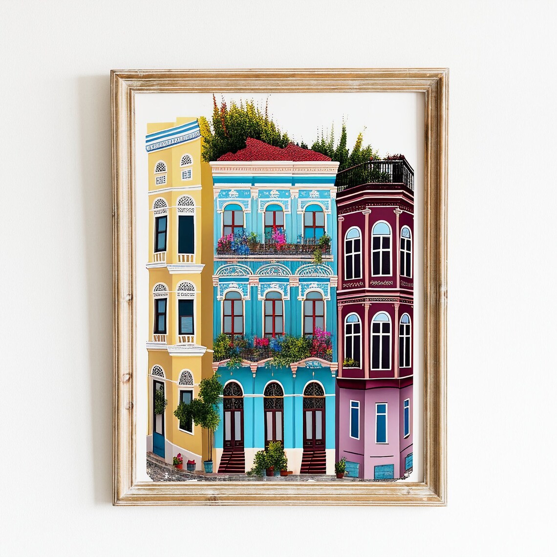 Istanbul Travel Illustration, Turkey Travel Poster
