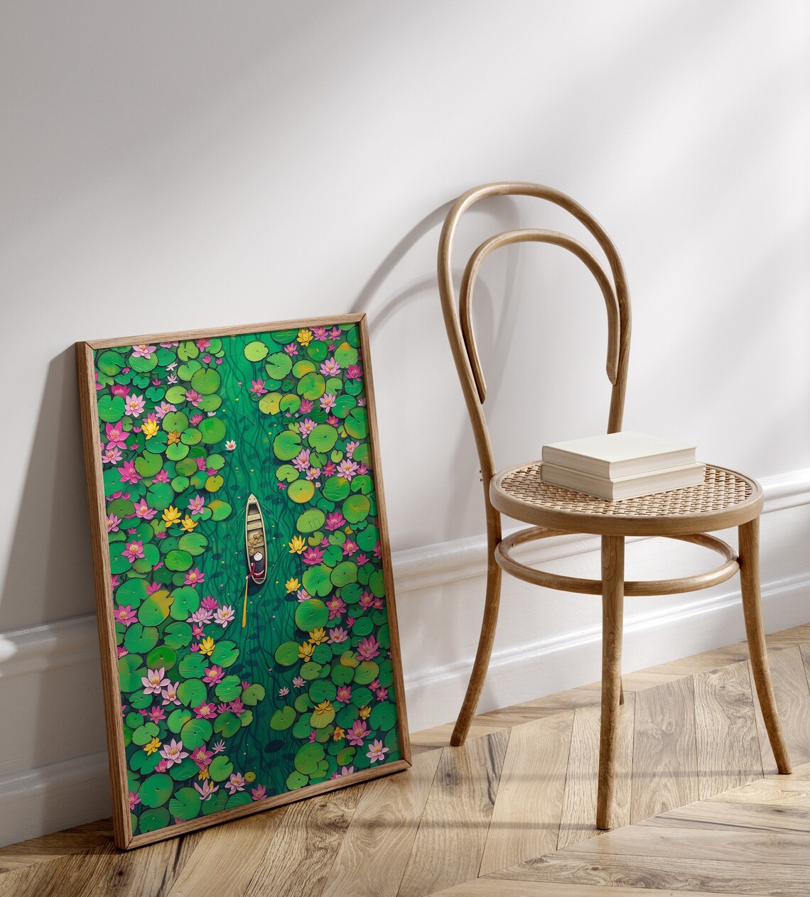 Water Lily Pads Water Lilies Colorful Art Print - Image 3