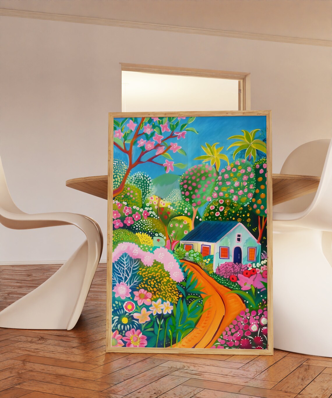Spring Flower Garden Illustration, Floral Art Print - Image 2