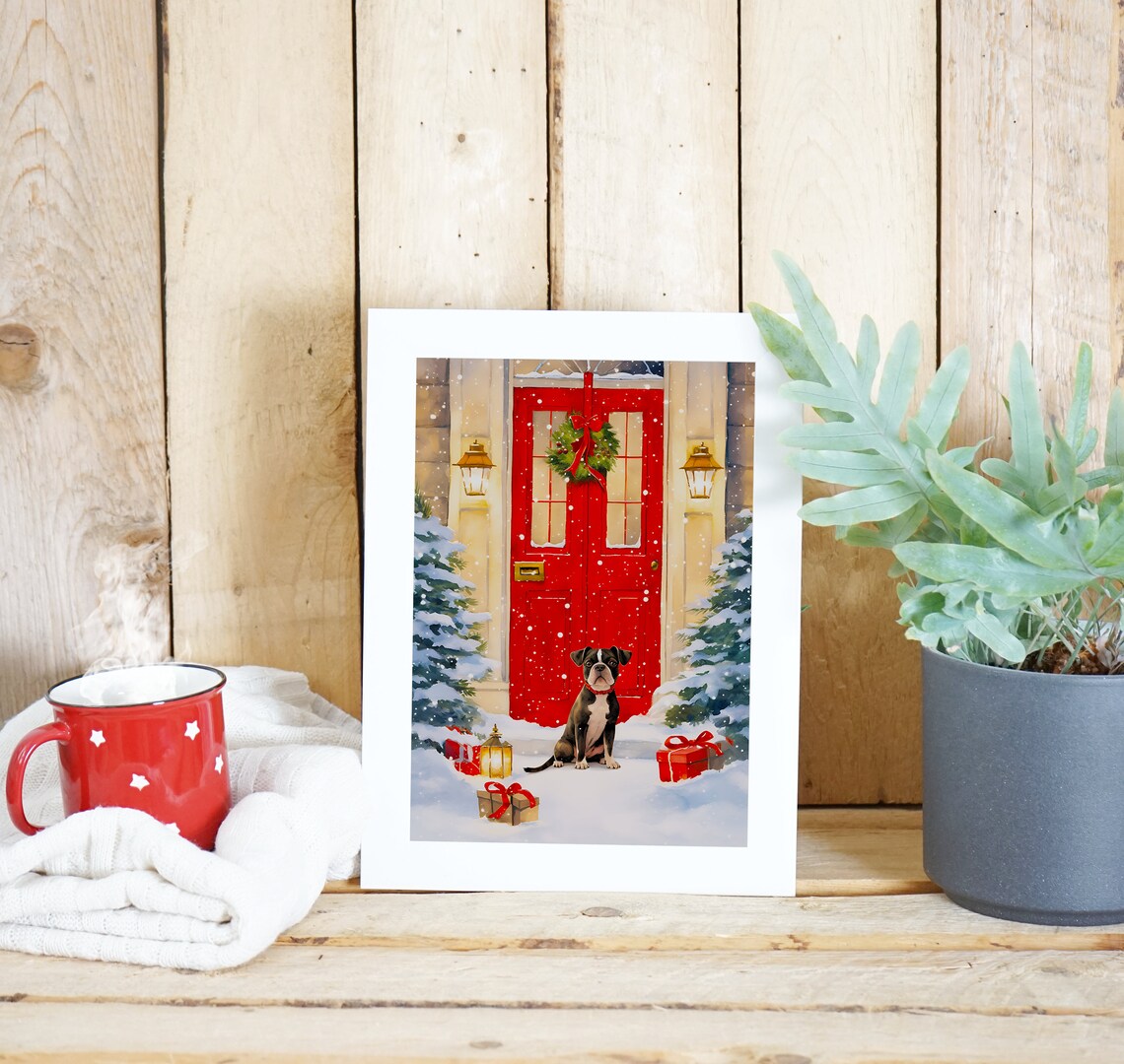 Christmas Dog Print, Holiday Decor Art Print - Image 2