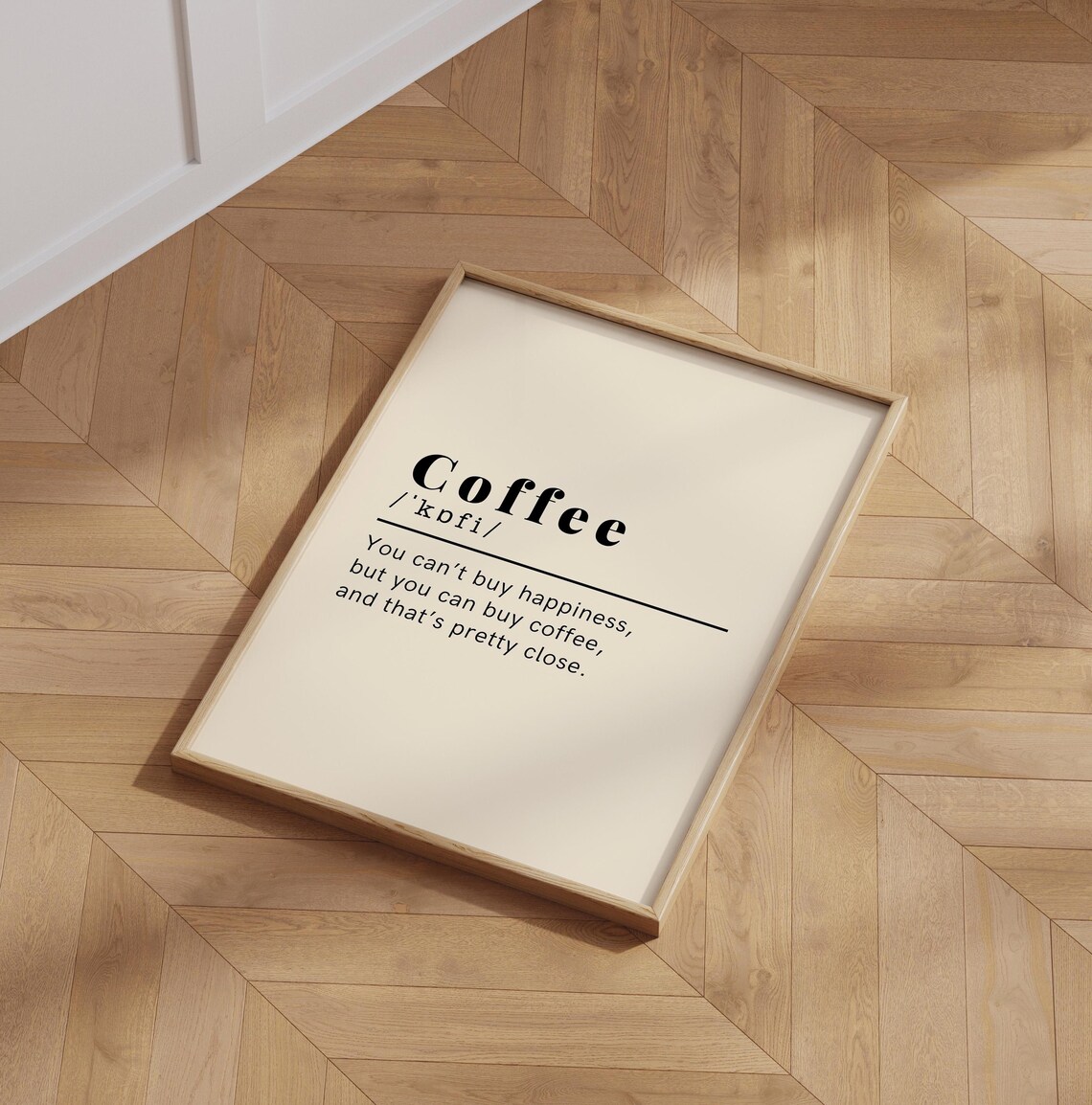Coffee Definition You Can Buy Happiness Funny Quote Typography Poster - Image 2