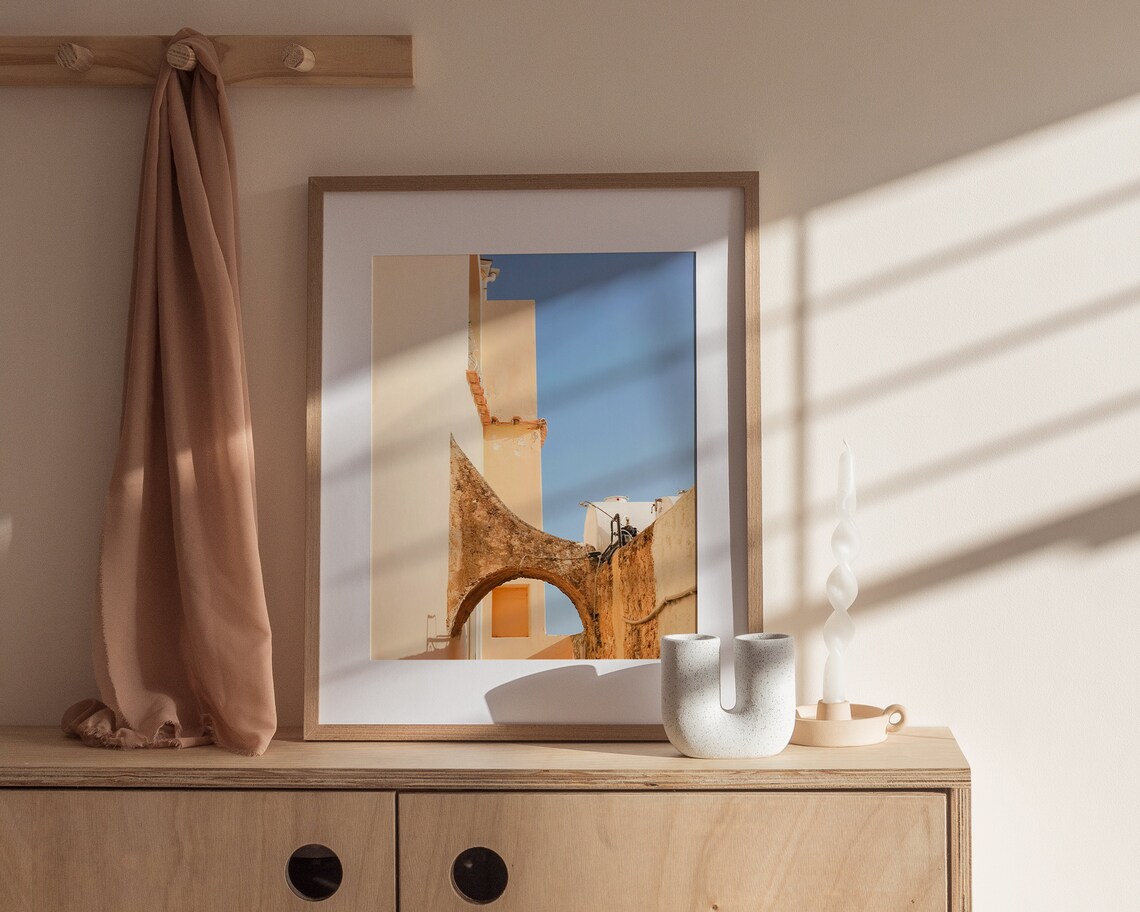 Italian Coastal Town Stone Arch Alleyway Travel Photo Poster - Image 2
