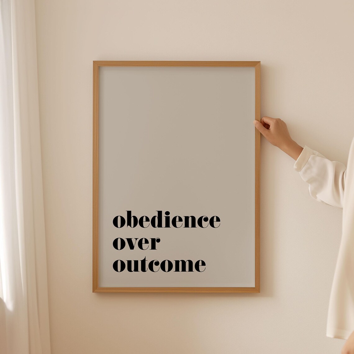 Obedience Over Outcome Bold Type Christian Poster - Image 5