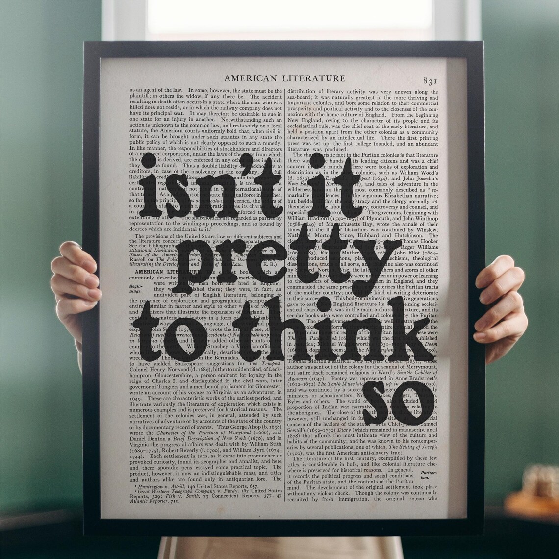 Ernest Hemingway Isnt It Pretty To Think So Sun Also Rises Quote Poster - Image 3